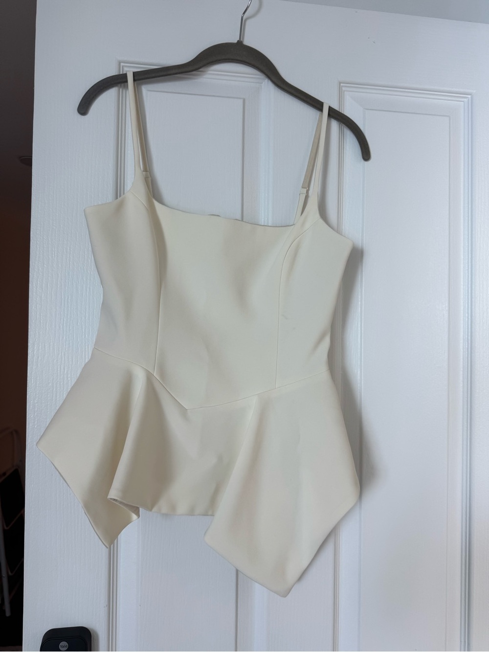 Zara Cream Peplum Cami Tank Top